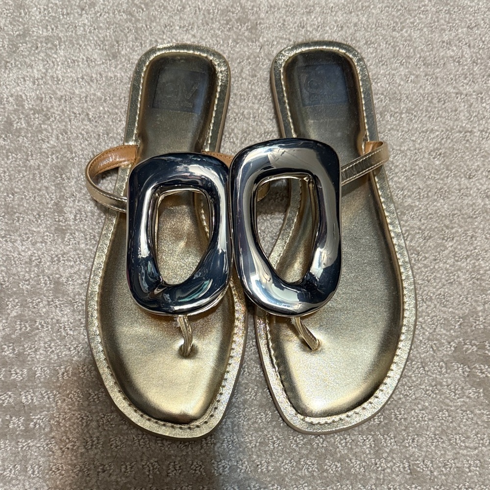 DV by Dolce Vita Metallic Gold and Silver Sandals